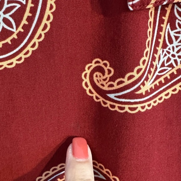 Original Use Short Sleeve Button Down Paisley Shirt Size XL Preppy - Picture 4 of 5